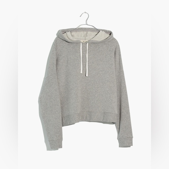 Miles(s) by Madewell Warmup Hoodie Sweatshirt in Light Heather Grey, Size XS - Picture 4 of 12